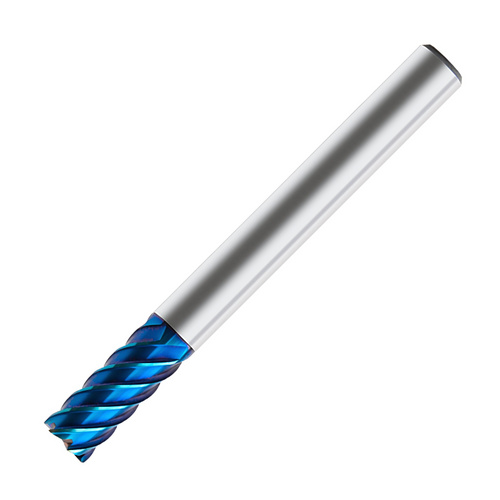 Europa Tools Carbide End Mill 6 Flute Extended Neck - Corner Radius - Finishing - Pulsar Blue - 8mm x 8mm x R0.5
