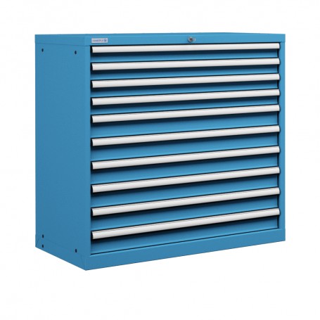 Polstore Cabinet Combo - 10 Drawers 54x27EH - 100% Extension - Light Blue - 1023mm(w) x 1000mm(h)