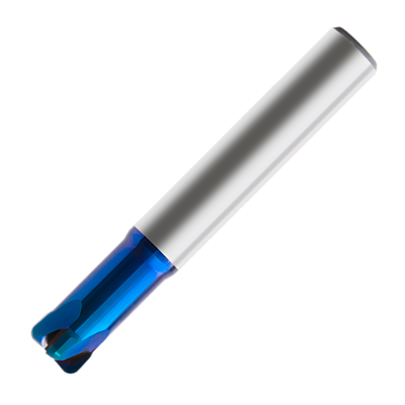 Europa Tools Carbide End Mill 4 Flute High Feed Short Length - Pulsar Blue - Corner Radius - 2mm x R0.5