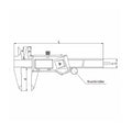 0-150mm / 0-6" IP67 Waterproof Digital Caliper with Thumb Roller - 1118 Series (Insize) thumbnail 2