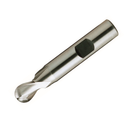 Europa Tools HSS-E End Mill - Uncoated 2 Flute With Flatted Shank - Ball Nose -19mm