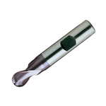 Europa Tools HSS-E End Mill - TiAlN Coated 2 Flute Ball Nose With Flatted Shank - 3mm