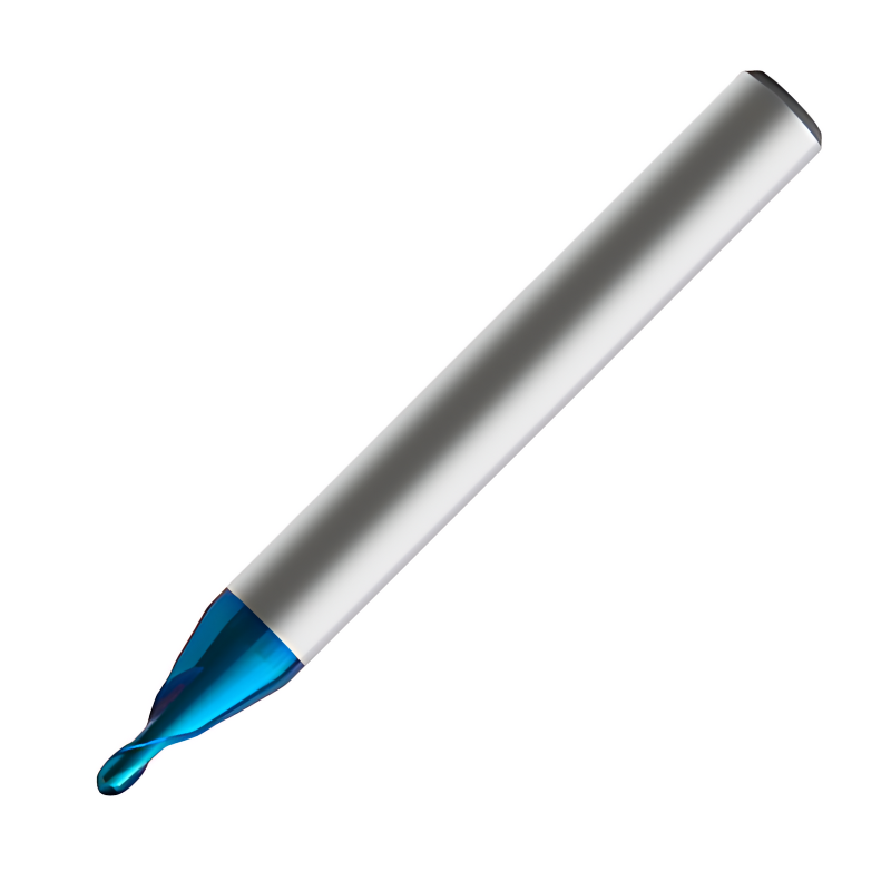 Europa Tools Carbide End Mill 2 Flute Miniature - Pulsar Blue - Ball Nose - 0.1mm x 0.2mm
