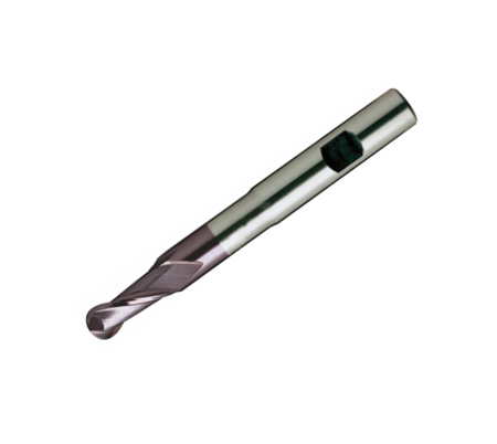 Europa Tools HSS-E End Mill - TiAlN Coated 2 Flute Ball Nose - Extra Long Length -16mm