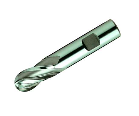 Europa Tools HSS-E End Mill - Uncoated 2 Flute Short Length Ball Nose - 25mm