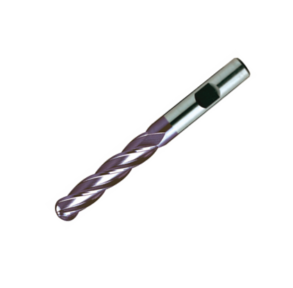 Europa Tools HSS-E End Mill - TiAlN Coated Multi Flute - Long Length - Ball Nose -16mm