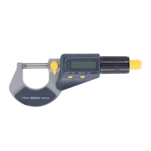 Asimeto Economic Digital Outside Micrometers 116 Series - 0-25mm (Metric/Imperial Conversion)