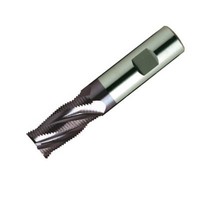 Europa Tools HSS-E Roughing End Mill -TiAlN Coated Multi Flute Fine Pitch -Short Length - 8mm