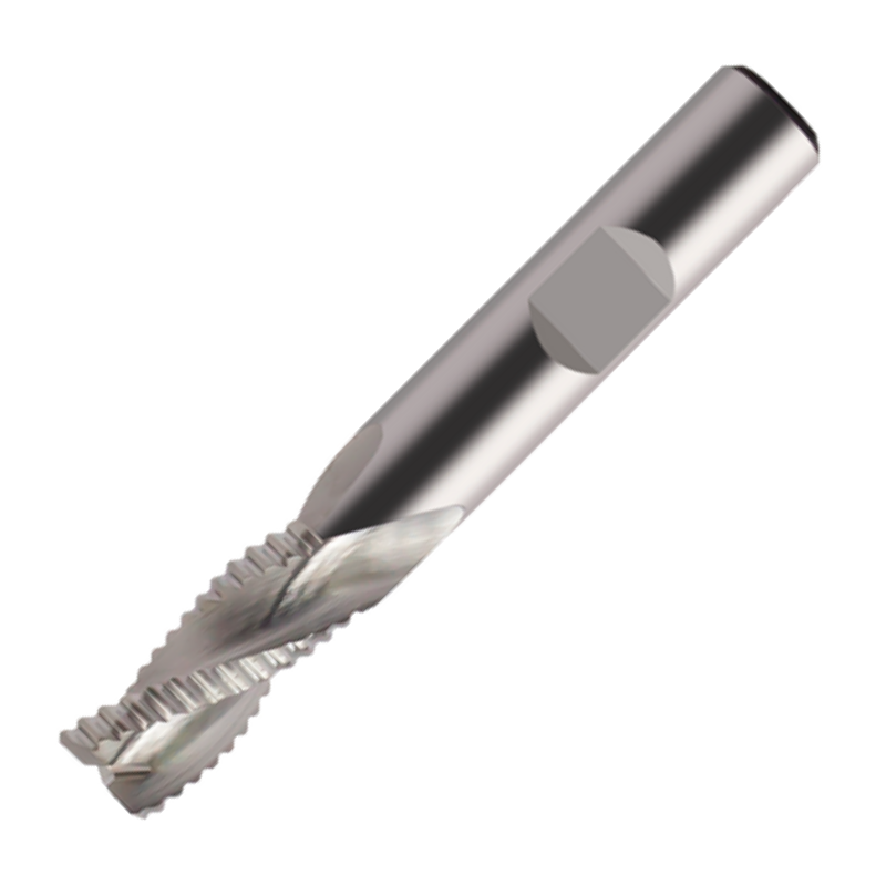 Europa Tools Carbide End Mill 3 Flute - Rougher Chamfer Edge - Standard Length For Aluminium - Flatted Shank - ALU XP - 6mm