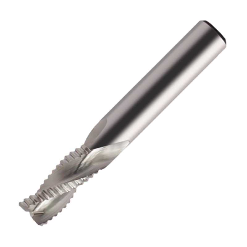 Europa Tools Carbide End Mill 3 Flute - Rougher Chamfer Edge - Standard Length For Aluminium - Plain Shank - ALU XP - 6mm