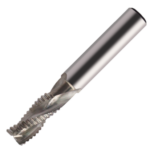 Europa Tools Carbide End Mill 3 Flute - Rougher Extened Neck - Standard Length For Aluminium - Plain Shank - ALU XP - 10mm