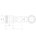 Omega Products Pull Stud Adaptor With Internal Thread and Hole Through - DIN2080 - DV40 thumbnail 2