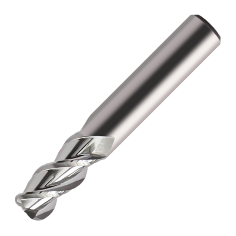 Europa Tools Carbide End Mill 3 Flute - Corner Radius Standard Length - For Aluminium - ALU XP - 3mm x R0.5