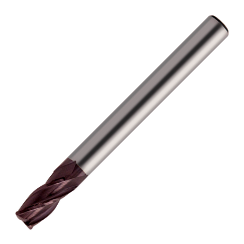 Europa Tools Carbide End Mill 4 Flute TiAlN Coated - Corner Radius - Long Length - K30 - 3mm x R0.5