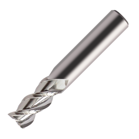 Europa Tools Carbide End Mill 3 Flute - Square Edge Standard Length - For Aluminium - ALU XP - 1mm