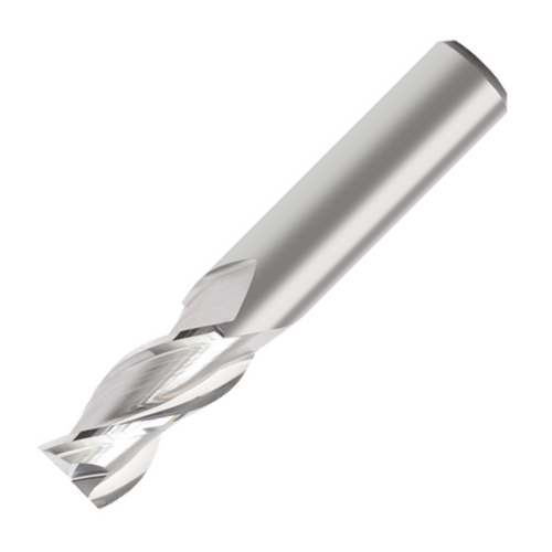 Europa Tools Carbide End Mill 3 Flute - Square Edge For For Aluminium - Standard Length Mastermill AL-HPC - 8mm