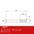 Europa Tools Carbide End Mill 5 Flute Corner Radius - Standard Length - Mastermill VX5 - 6mm x R0.3 thumbnail 2