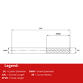 Europa Tools Carbide End Mill 6 Flute Square Edge - Long Length - Mastermill VX6 - 6mm thumbnail 2