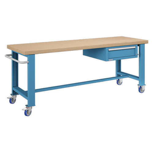 Polstore Standard Mobile Workbench - 1 Draw - Light Blue - 2065mm(W) x 750mm(D) x 908mm(H)