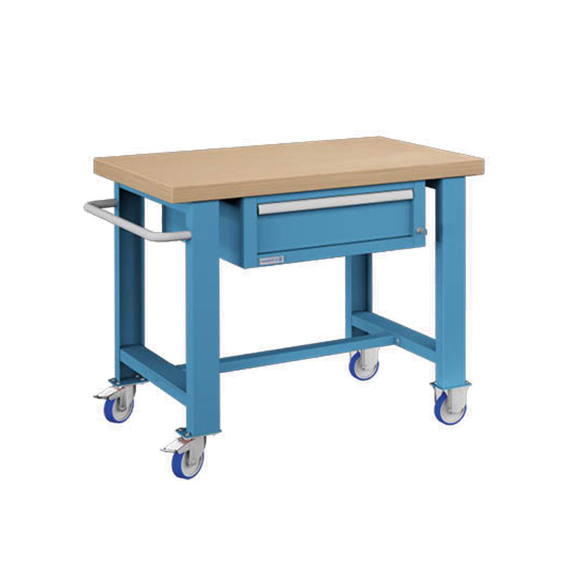 Polstore Standard Mobile Workbench - 1 Draw - Light Blue - 1065mm(W) x 750mm(D) x 908mm(H)