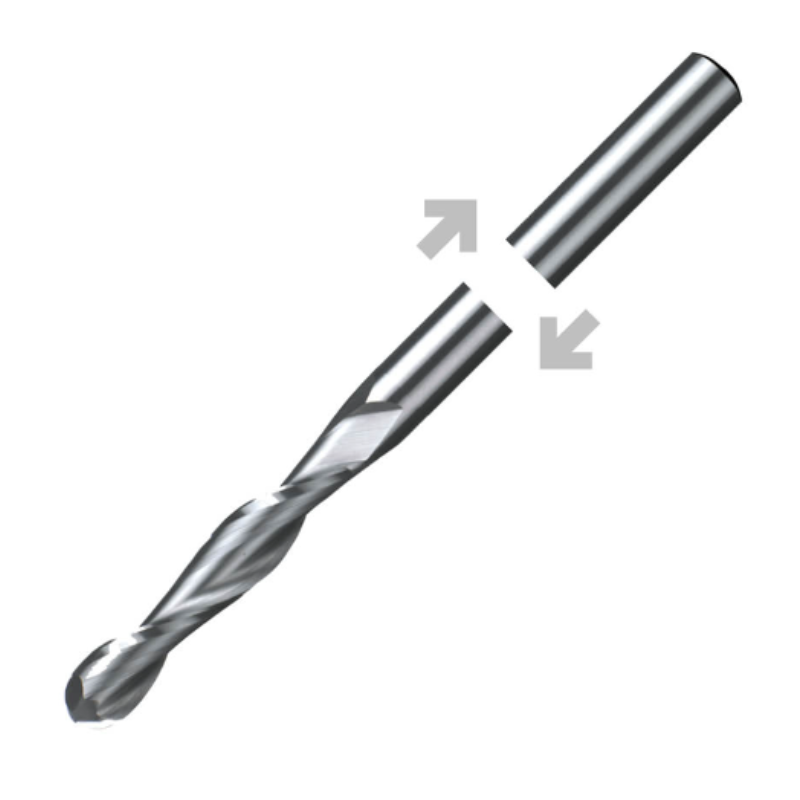 ITC Carbide End Mill Ball Nose 2122 - 2 Flute 30° Helix  With Facet Relief - General Purpose - 6mm