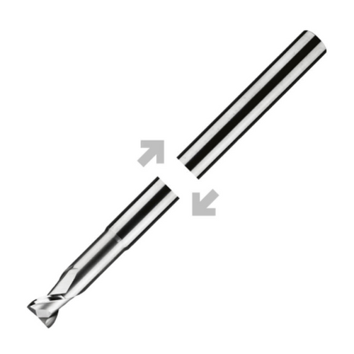 ITC Carbide End Mill Square Edge 2131 - 2 Flute 40° Helix Facet Relief with Wiper Flats - Non-Ferrous - 8mm