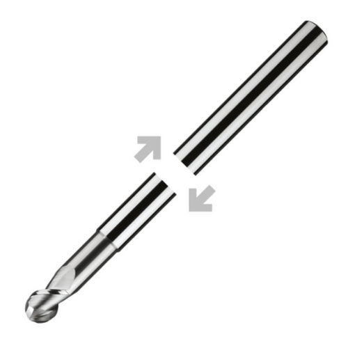 ITC Carbide End Mill Ball Nose 2142 - 2 Flute 50° Helix  With Facet Relief - Non-Ferrous - 16mm
