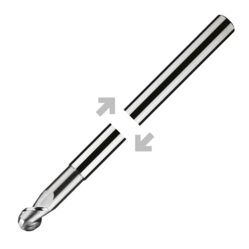 ITC Carbide End Mill Ball Nose 2142 - 2 Flute 50° Helix  With Facet Relief - Non-Ferrous - 6mm