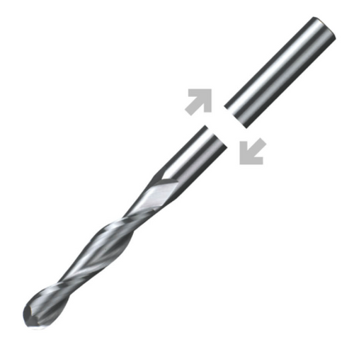 ITC Carbide End Mill Ball Nose 2632 - 2 Flute 30° Helix  With Facet Relief - General Purpose - 16mm