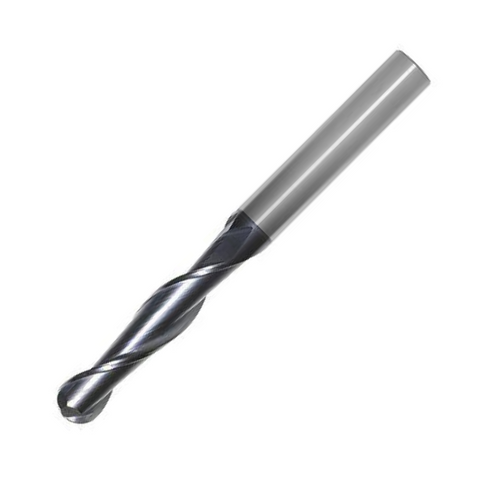 OSG Carbide 2 Flute End Mill Ball Nose TiAlN Coated - Extra Long Length Centre Cutting For General Applications - 16mm
