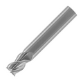 OSG Carbide 3 Flute Centre Cutting Square Edge End Mill Short Length - For Aluminium - 3mm thumbnail 1