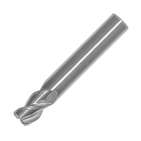OSG Carbide 3 Flute Centre Cutting Corner Radius End Mill Short Length - For Aluminium - 8mm x R0.5