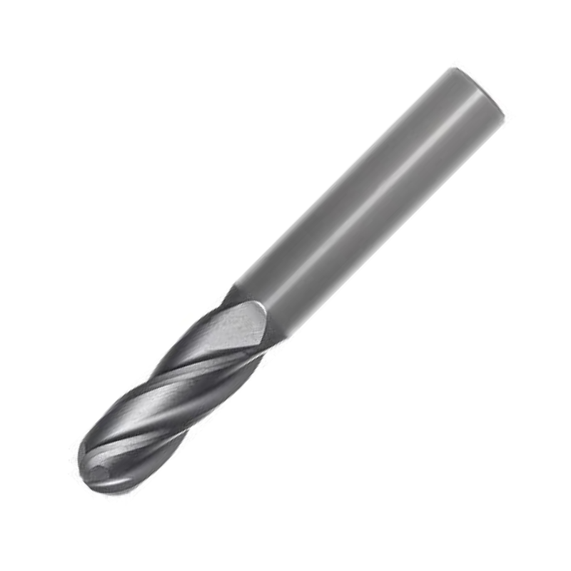 OSG Carbide 4 Flute End Mill Ball Nose Diamond Coated - Regular Length For Plastic & Graphite - 3mm
