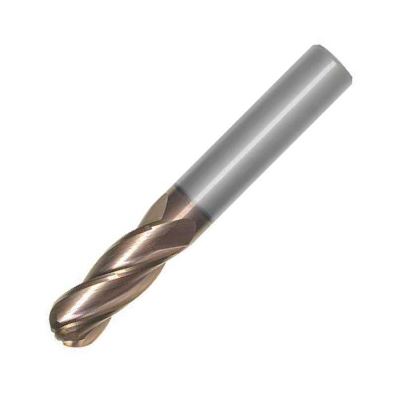 OSG Carbide 4 Flute Variable Lead End Mill Ball Nose TiAlN Coated - Regular Length - For Titanium & General  Applications - 3mm
