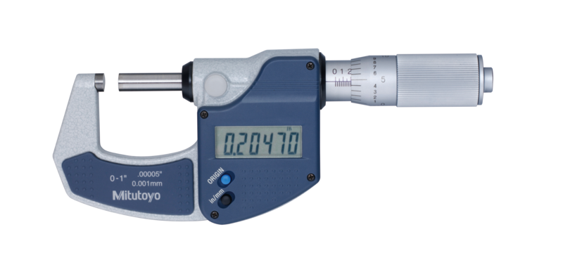 Mitutoyo Digimatic Micrometer with Friction Thimble 0-1", w/o Output, Friction Thimble