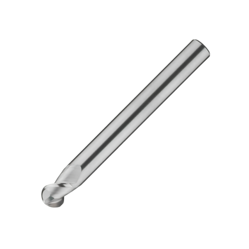 Vortex Carbide End Mill For Aluminium & Non-Ferrous - 2 Flute Long Length Ball Nose 45° - 6mm x 100mm (6mm Shank)
