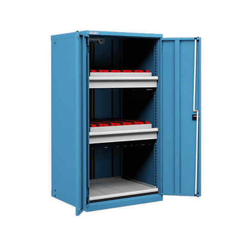 Polstore CNC Storage Cabinet - 2 Drawers&1 Pull Out Shelf - HSK100 - Light Blue - 717mm (W) x 748mm (D) x 1450mm (H)