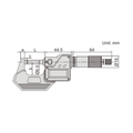 0-25mm 0-1" IP65 Waterproof/Dustproof Digital Outside Micrometer - 3108 Series (Insize) thumbnail 2