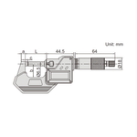 175-200mm 7-8" IP65 Waterproof/Dustproof Digital Outside Micrometer - 3108 Series (Insize)