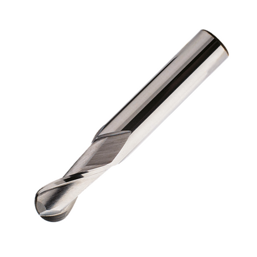 Europa Tools Carbide End Mill 2 Flute Uncoated - Ball Nose - Standard Length - K30 - 1mm