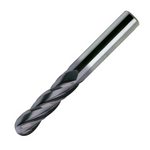Europa Tools Carbide End Mill 4 Flute TiAlN Coated - Ball Nose - Standard Length - K30 - 4mm
