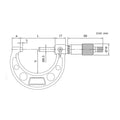 0-1" Imperial Outside Micrometer - 3203 Series (Insize) thumbnail 2