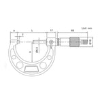 10-11" Imperial Outside Micrometer - 3203 Series (Insize)