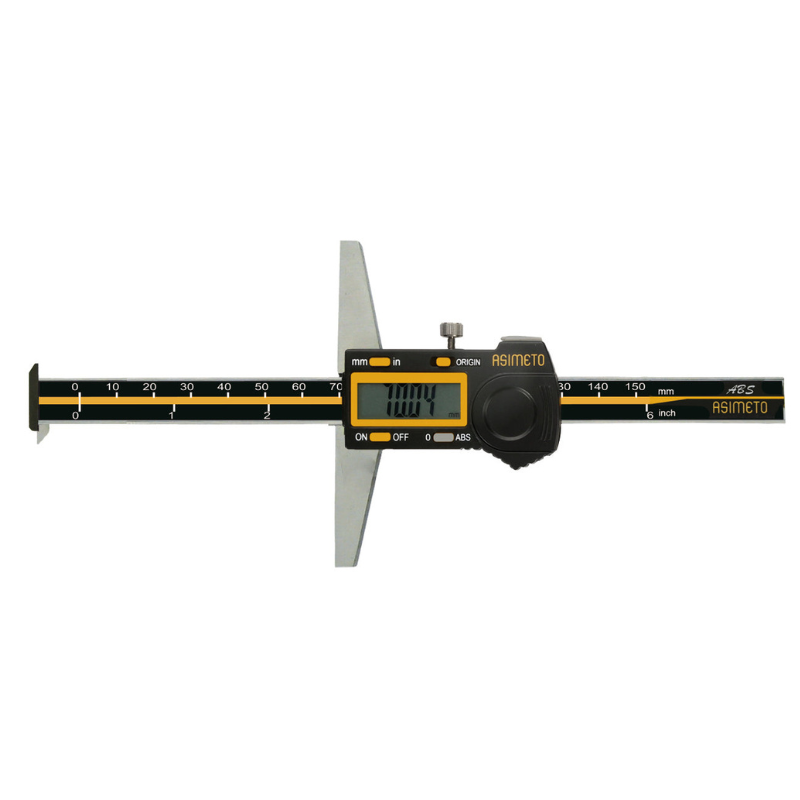 Asimeto Absolute Depth Caliper With Hook - 323 Series - 0-150mm