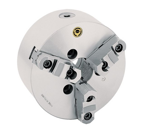 Bison Cast Iron Scroll Chuck - 3 Jaw - 2 Piece Jaw Camlock Mount - 160mm - D1-4 Mount