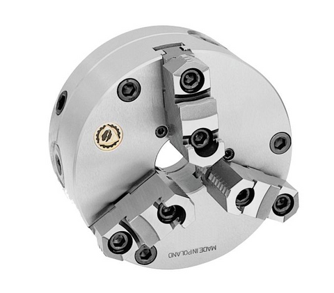 Bison Steel Scroll Chucks - 3 Jaws - 2 piece Jaw (Rear Mount) - 125mm
