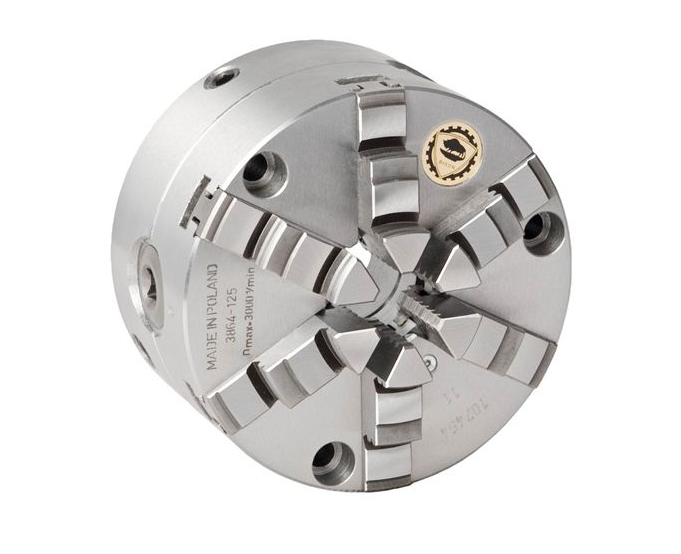 Bison Steel Scroll Chuck - 6 Jaw - 1 Piece Jaw (Front Mount) - 125mm