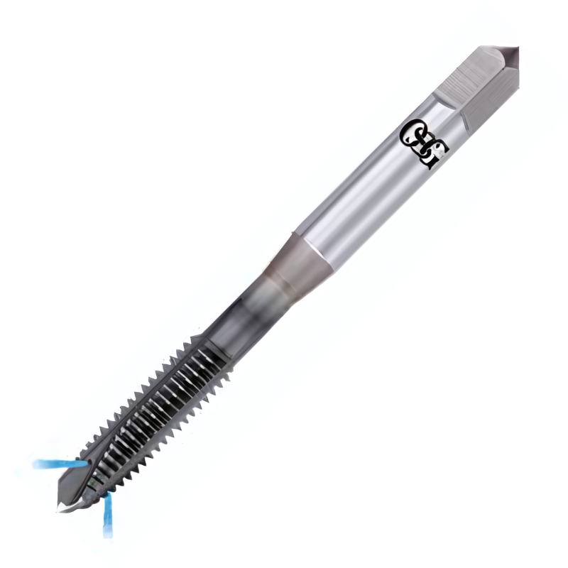 OSG Threading Tap Metric A-OIL-Spiral Point - Powder Metal Right Hand -TiCN Coated - Through Holes DIN371 - M6 x 1