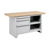 Polstore Modular Workbench With 3 Drawers & 2 Shelves - Light Grey - 1500mm (W) x 750mm (D) thumbnail 1