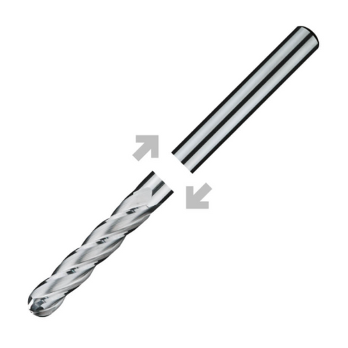 ITC Carbide End Mill Ball Nose 4002 - 4 Flute 30° Helix  With Facet Relief - General Purpose - 6mm